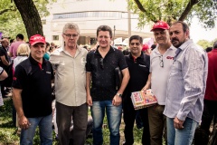 Aula pblica em defesa da candidatura do ex-presidente Lula  realizada em frente ao TRF4