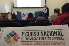 Diretoria do Sintep/Serra participa de curso de formação e gestão sindical
